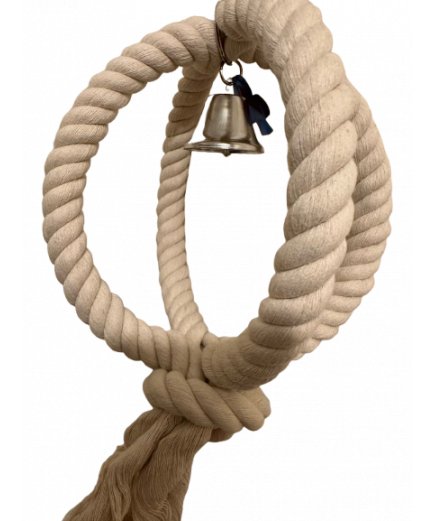 Parrot-Supplies White Rope Sphere Parrot Swing Toy Parrot-Supplies White Rope Sphere Parrot Swing Toy